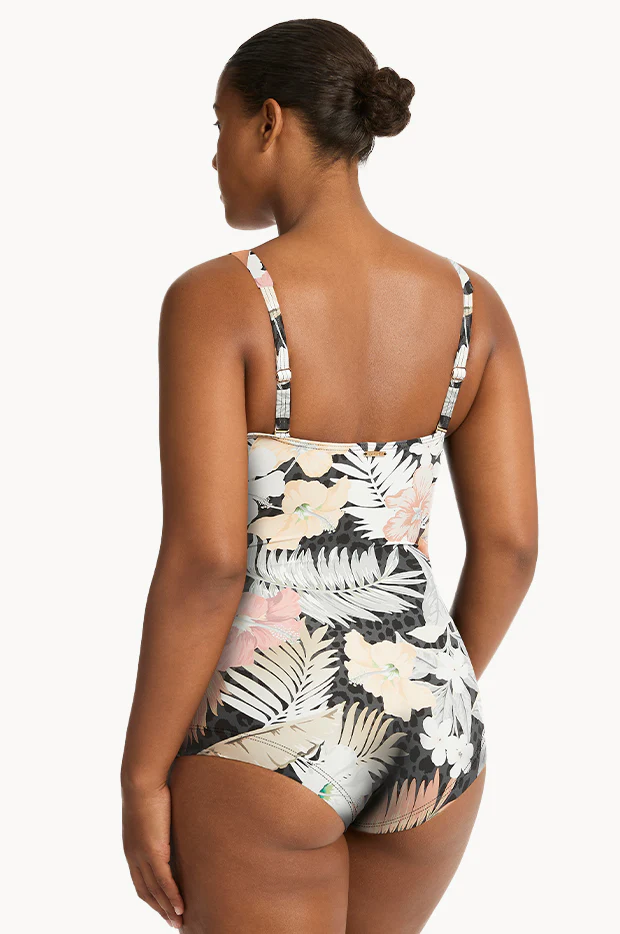 Calypso Twist Front Boyleg One Piece - Image 3