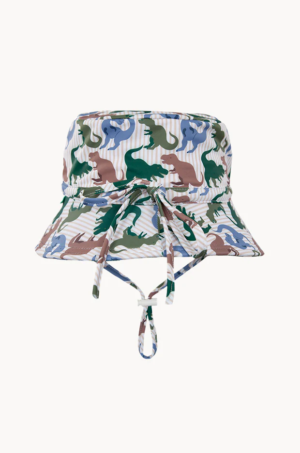 Boys T-Rex Wide Brim Swim Hat - Image 2