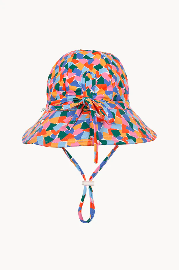 Girls Art Fun Wide Brim Swim Hat - Image 2