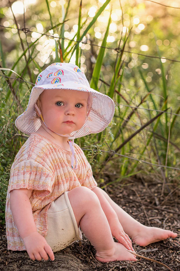 Girls Rainbow Squiggle Floppy Hat - Image 3
