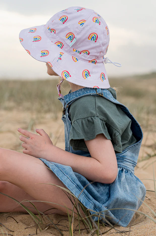 Girls Rainbow Squiggle Floppy Hat - Image 4