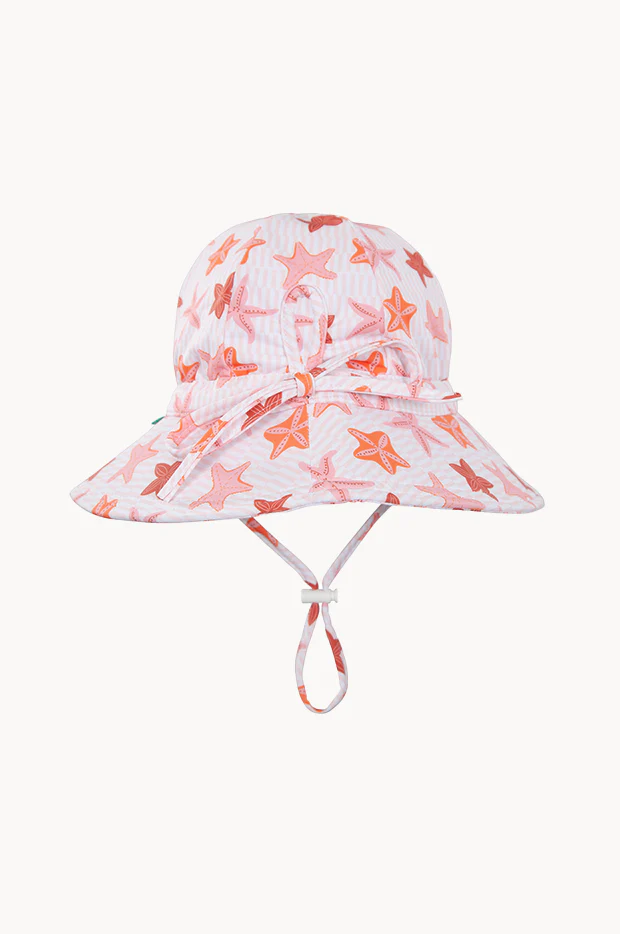 Girls Starfish Wide Brim Swim Hat - Image 3