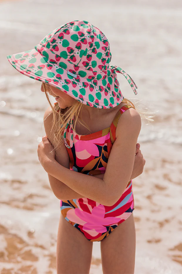 Girls Strawberry Swim Hat - Image 3