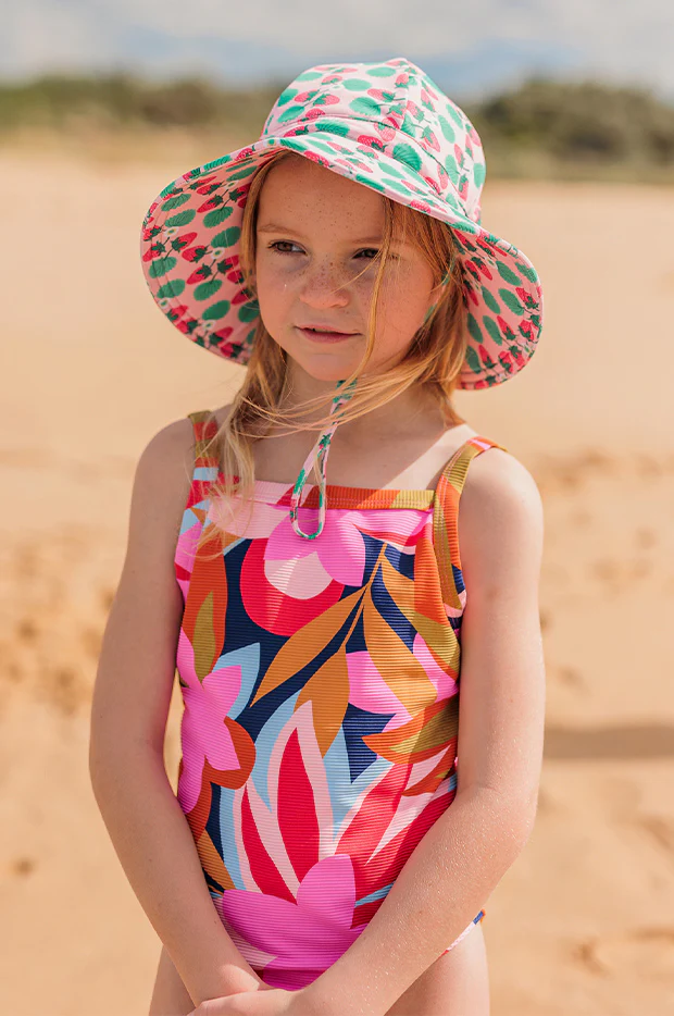 Girls Strawberry Swim Hat - Image 4