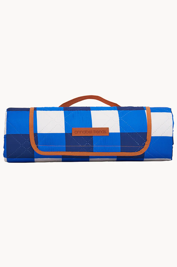Cobalt Check Picnic Mat - Image 2
