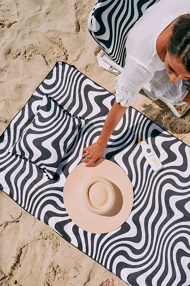Hypnotic Swirl Beach Pillow - Image 2