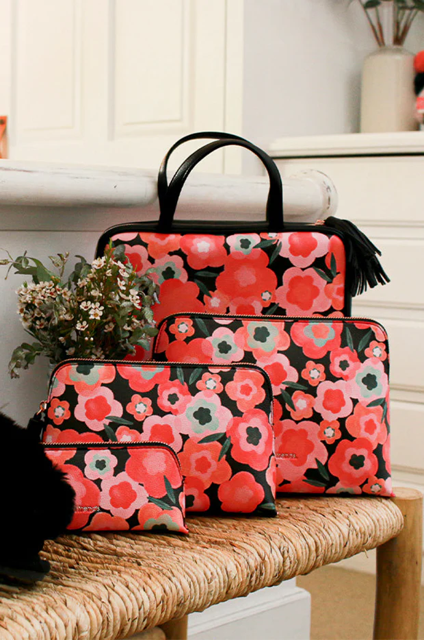 Midnight Blooms Large Vanity Bag - Image 2