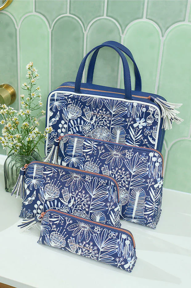 Navy Natives Large Vanity Bag - Image 2