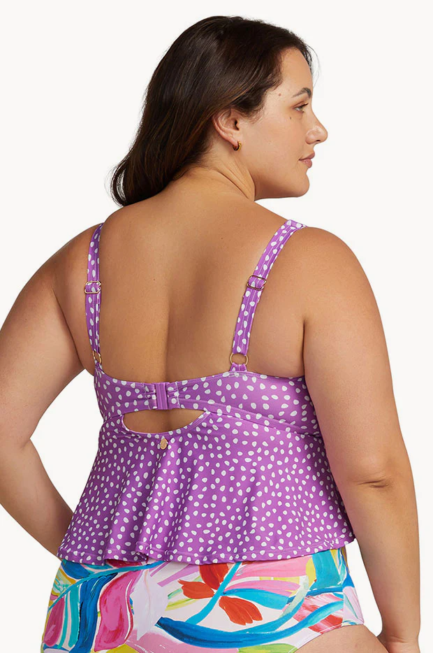 A Pois Chagall Tie Front Peplum Bra - Image 2