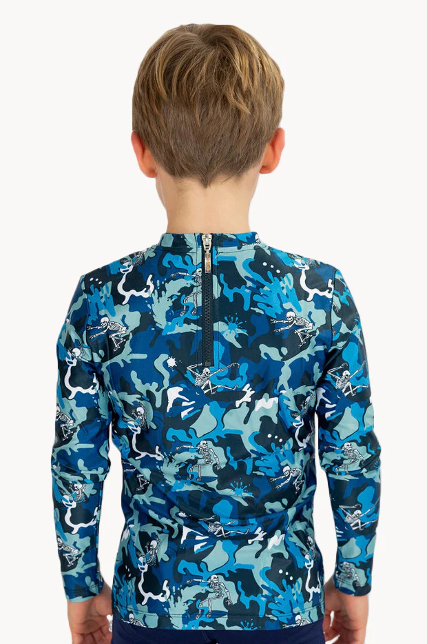 Boys Surfing Skeleton Suntop - Image 2