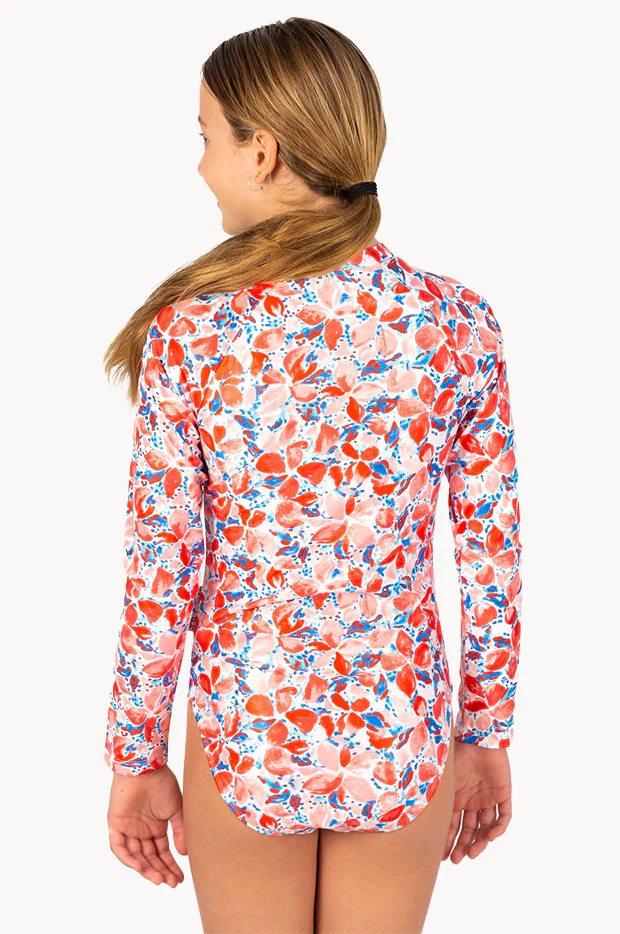 Girls Coral Sunsuit - Image 2