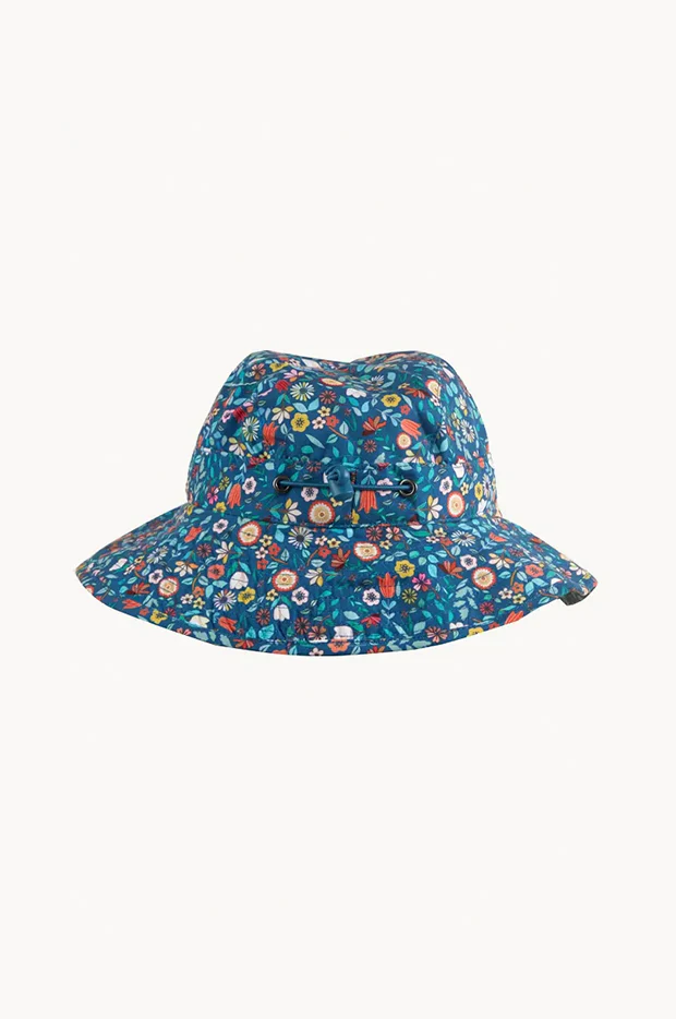 Girls Ditsy Blue Sunhat - Image 2