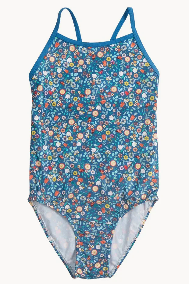 Girls Ditzy Blue One Piece - Image 2