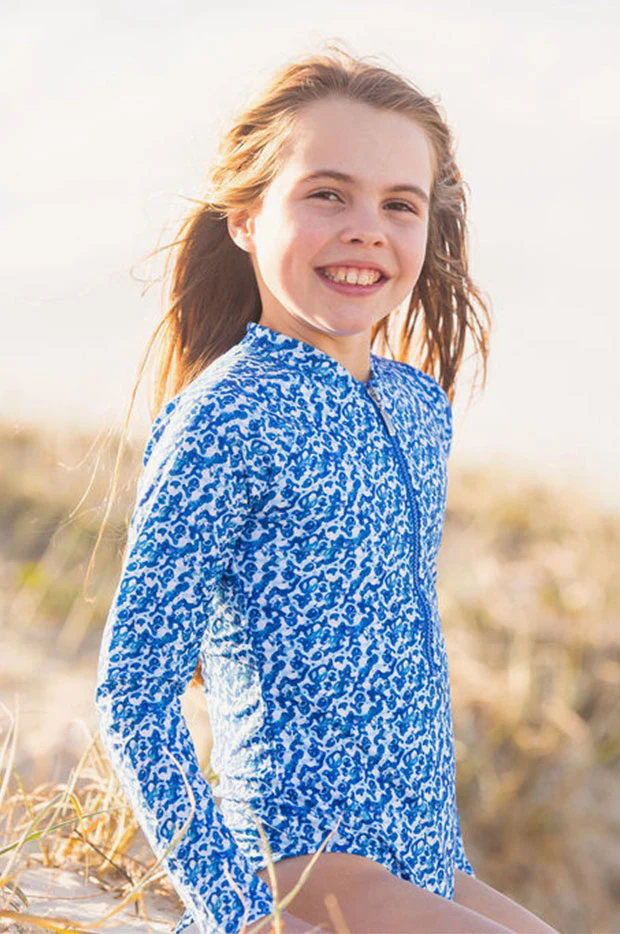 Girls Summer Blues Sunsuit - Image 2