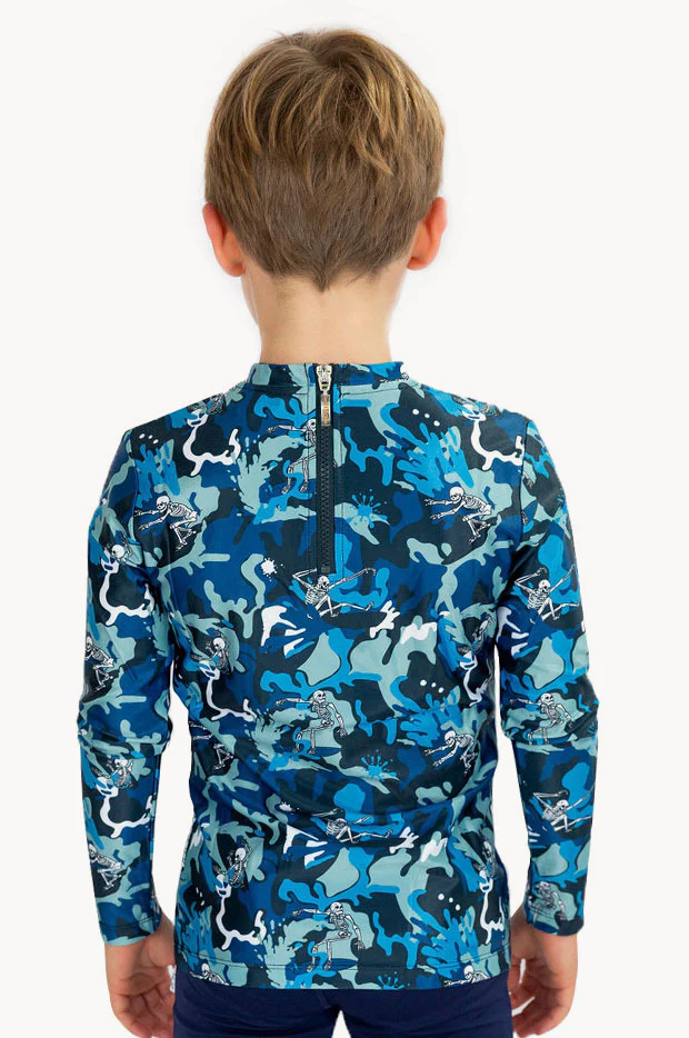 Toddler Surfing Skeleton Suntop - Image 2