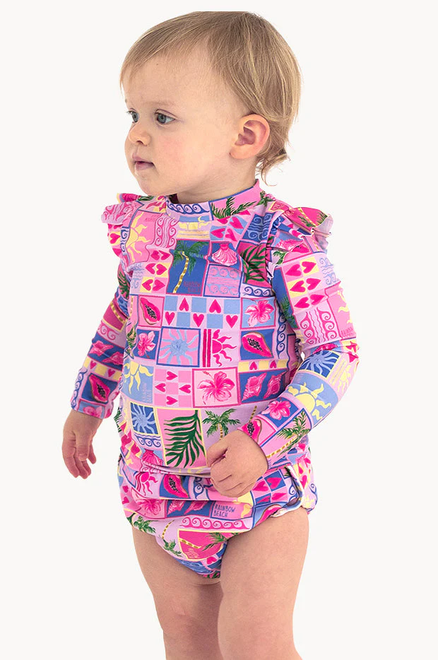 Baby Girls Rainbow Beach Suntop Set - Image 2