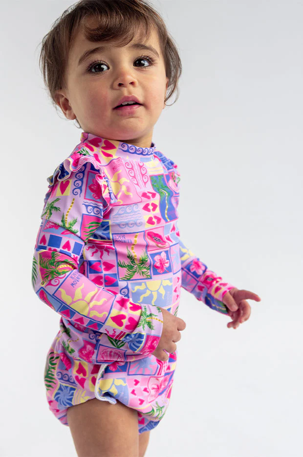 Baby Girls Rainbow Beach Suntop Set - Image 4