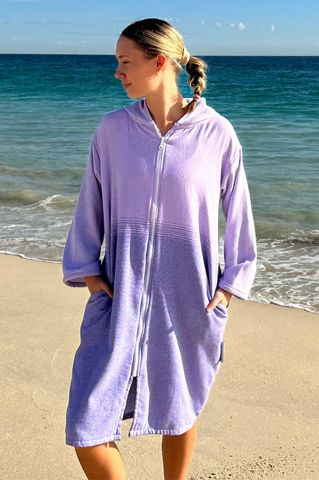 Fade Hooded Towelling Robe L/XL