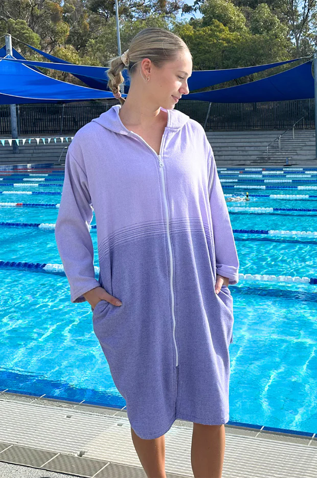 Fade Hooded Towelling Robe S/M - Image 2