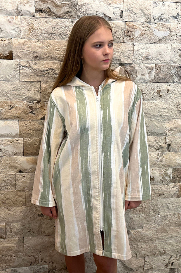 Island Sand Hooded Towelling Robe L/XL - Image 7