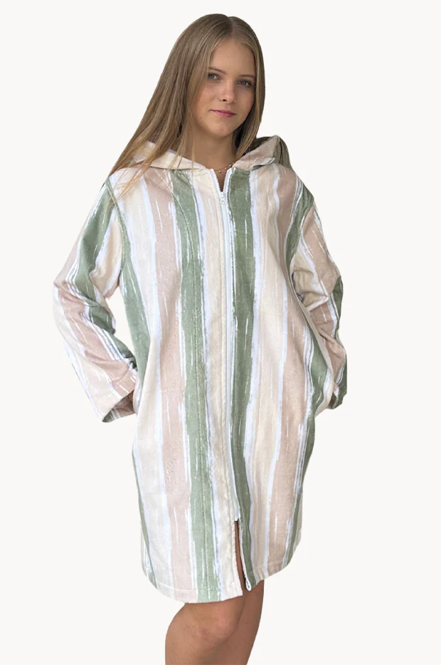 Island Sand Hooded Towelling Robe M/L - Image 2