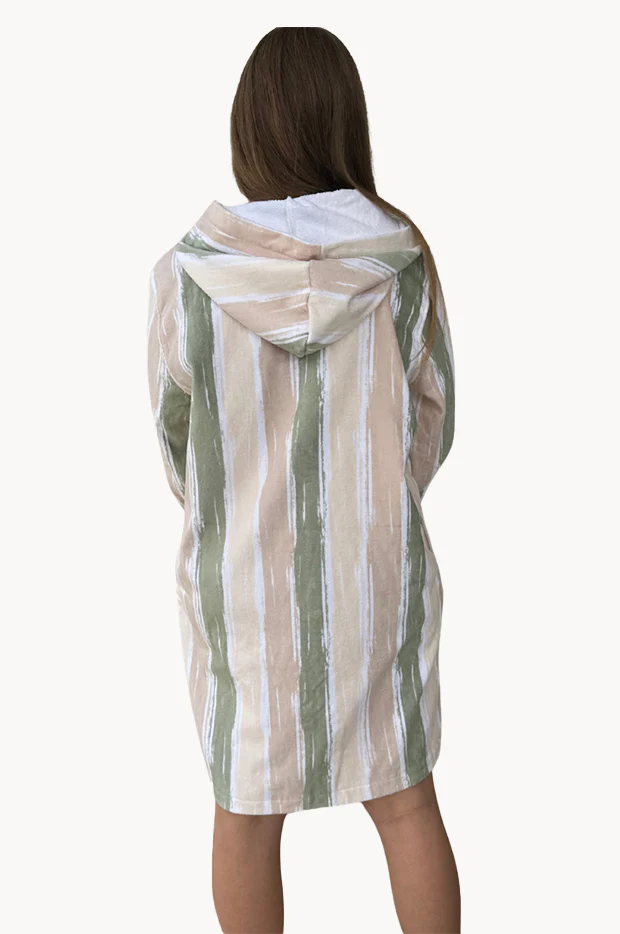 Island Sand Hooded Towelling Robe M/L - Image 3