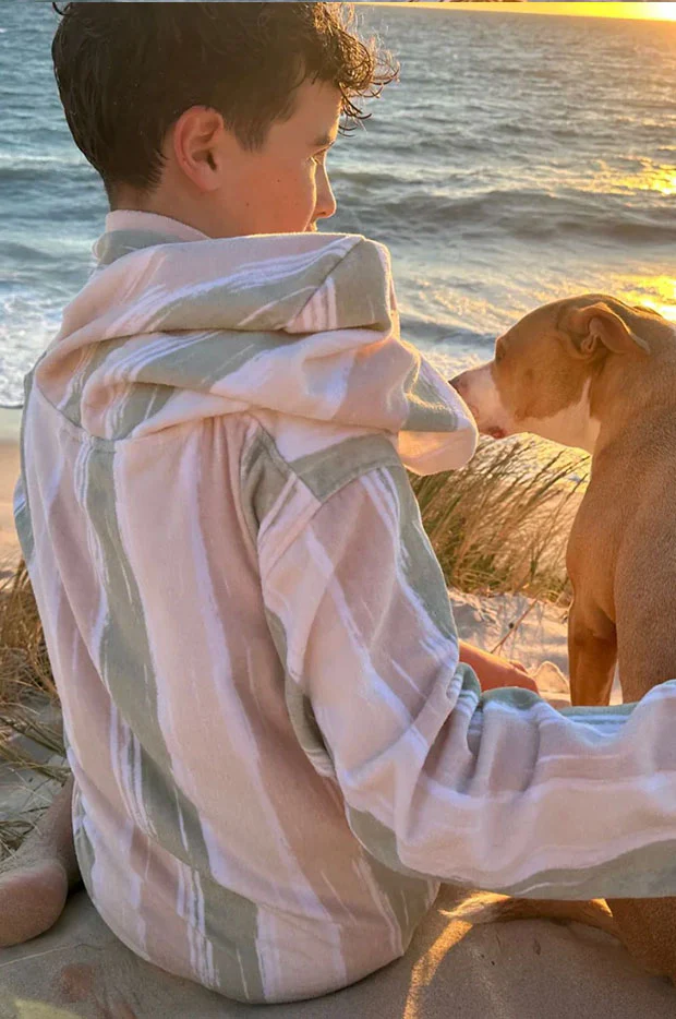 Kids Island Sand Hooded Towelling Robe 7-11Y - Image 4