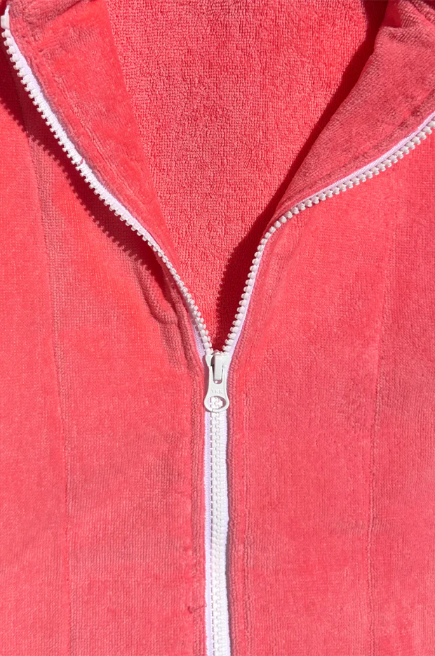 Kids Salty Peach Hooded Towelling Robe 7-11Y - Image 5
