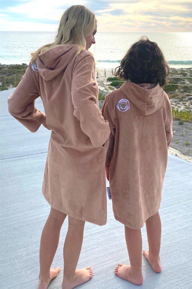 Kids Sandshell Hooded Towel Robe 5-7Y - Image 6