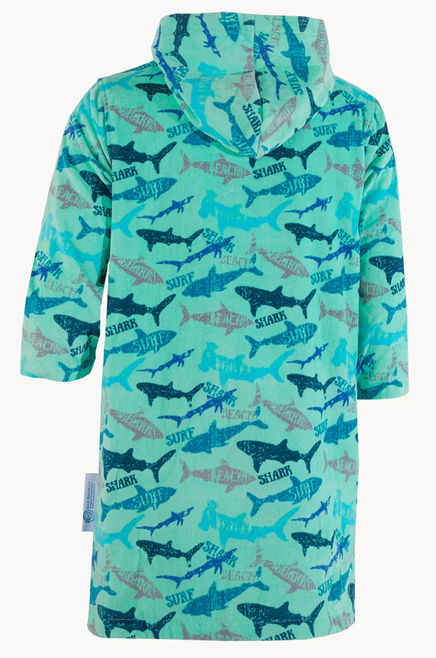 Kids Sharky Hooded Towelling Robe 7-11Y - Image 2
