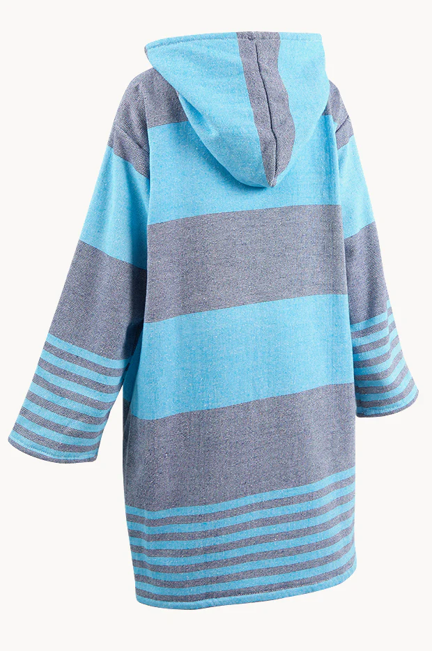 Kids Stripe Hooded Turkish Robe 3-5Y - Image 2