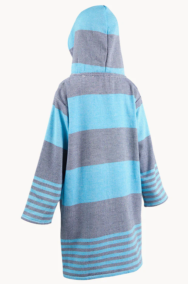 Kids Stripe Hooded Turkish Robe 5-7Y - Image 3