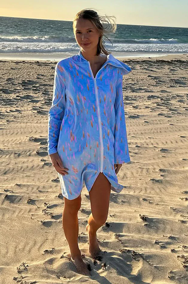 Pastel Breeze Hooded Towel Robe L/XL - Image 3