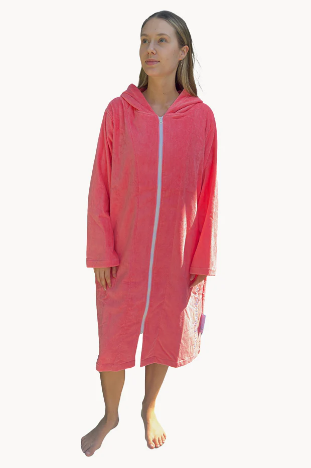 Salty Peach Hooded Towel Robe L/XL