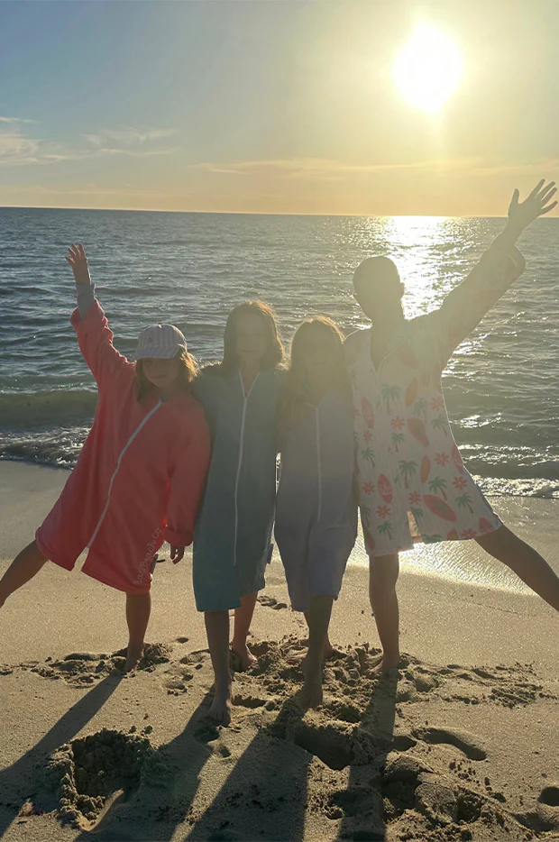 Salty Peach Hooded Towel Robe L/XL - Image 4