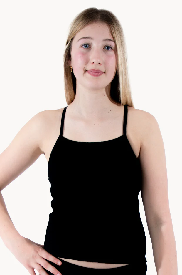 Girls Textured Scoop Tankini Separate