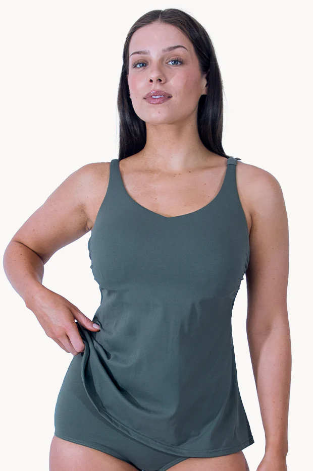 Sports F/G Cup V Neck Tankini Separate - Image 2