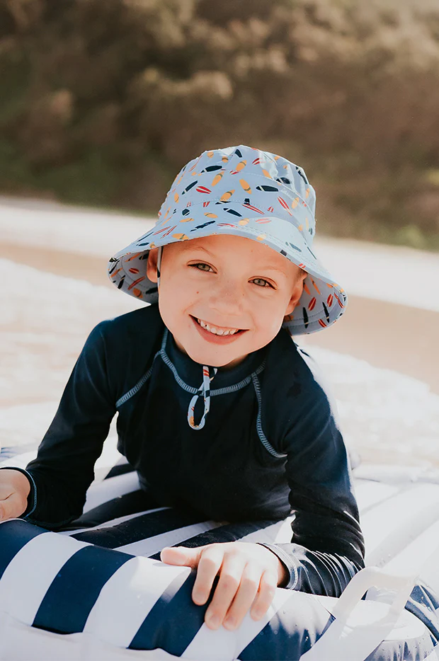 Boys Surfboard Classic Bucket Sunhat - Image 3