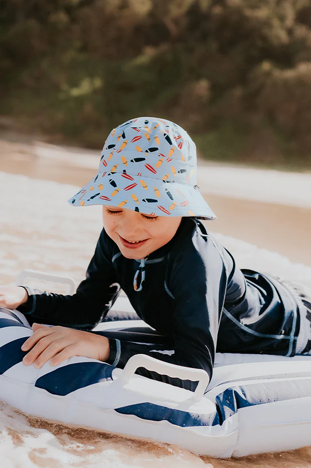 Boys Surfboard Classic Bucket Sunhat - Image 4