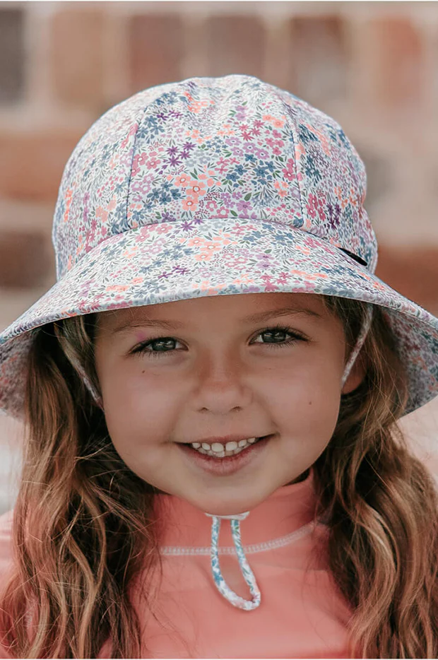 Girls Blossom Ponytail Bucket Sunhat - Image 3