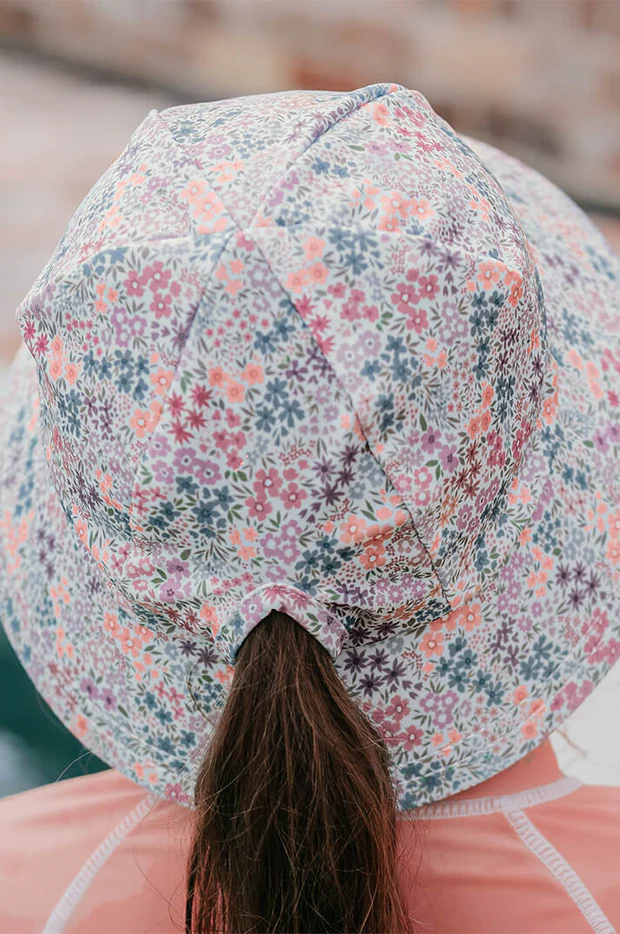 Girls Blossom Ponytail Bucket Sunhat - Image 4