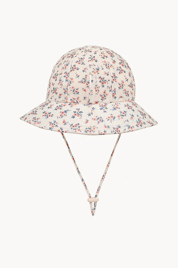 Girls Floral Ponytail Bucket Sunhat - Image 2