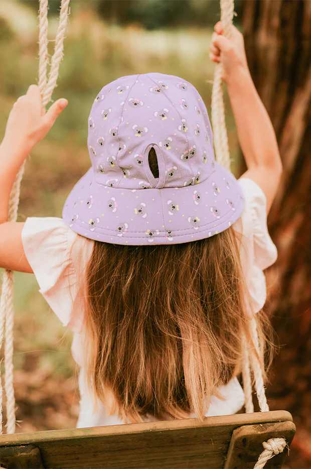 Girls Koala Ponytail Bucket Hat - Image 4