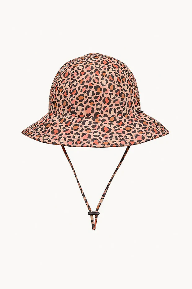 Girls Leopard Ponytail Bucket Sunhat