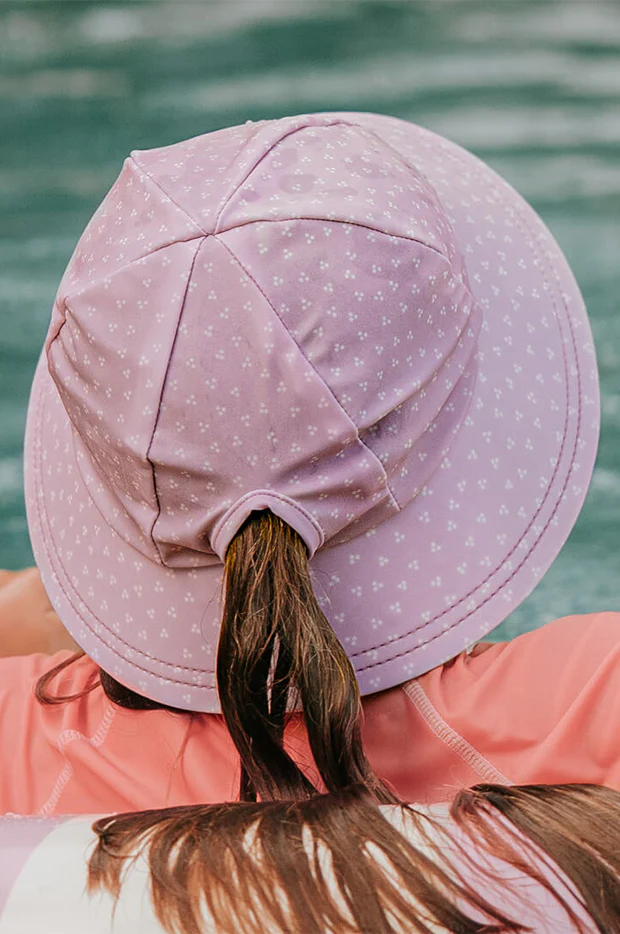 Girls Lila Ponytail Bucket Sunhat - Image 4