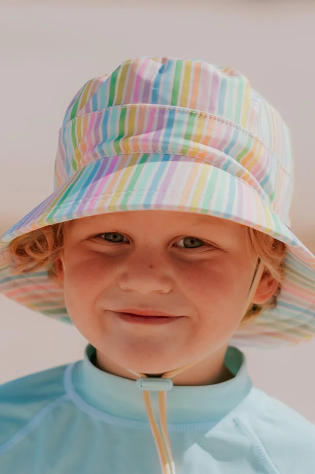 Girls Rainbow Classic Bucket Sunhat - Image 3