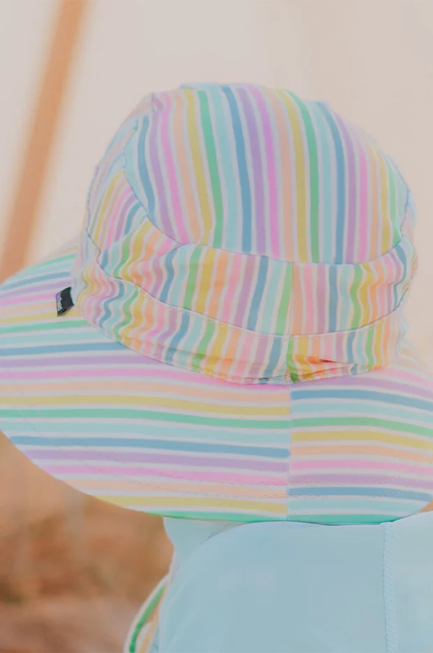 Girls Rainbow Classic Bucket Sunhat - Image 4