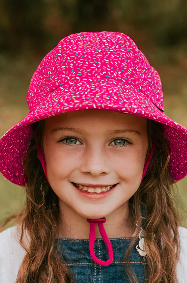 Girls Sprinkles Ponytail Bucket Hat - Image 3