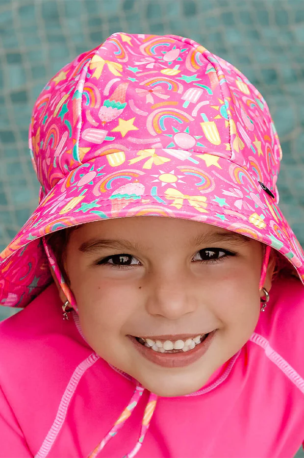 Girls Summertime Ponytail Bucket Sunhat - Image 3