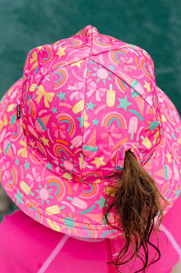 Girls Summertime Ponytail Bucket Sunhat - Image 4